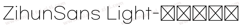 ZihunSans Light字体转换